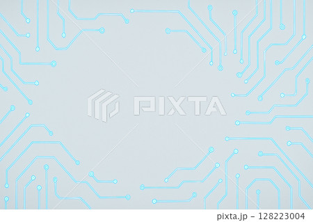 青い回路パターンのテクノロジー背景 128223004