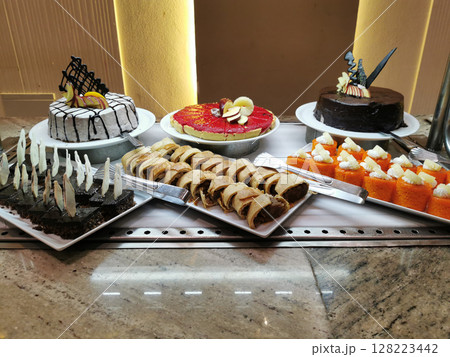 Egypt desserts as nice food background 128223442
