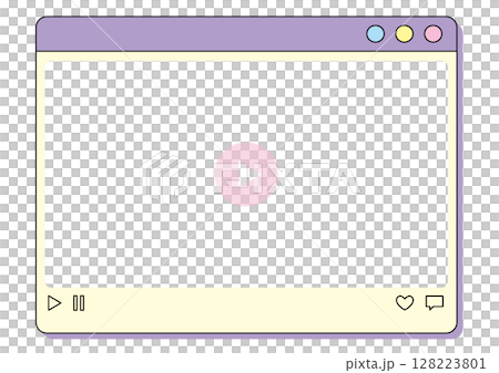 かわいい動画再生ウィンドウ 128223801