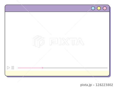 かわいい動画再生ウィンドウ 128223802