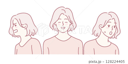 Expressive Character Design Exploring Emotions Through Three Different Views and Angles 128224405