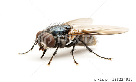 fly isolated on a white 128224916