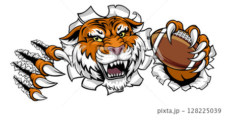 Tiger American Football Sports Team Animal Mascot 128225039