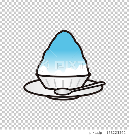 Soda flavored shaved ice illustration 128225362