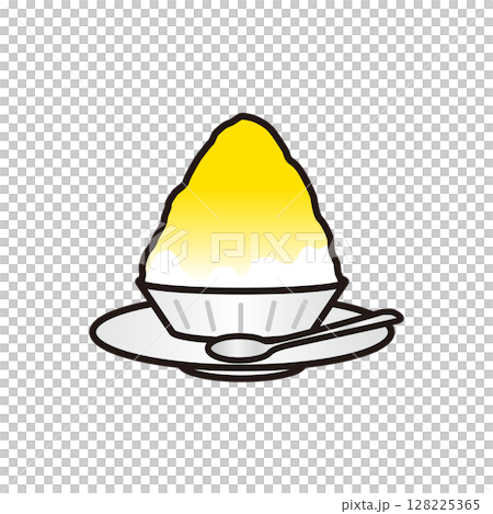 檸檬味刨冰插畫 檸檬味刨冰插畫 128225365