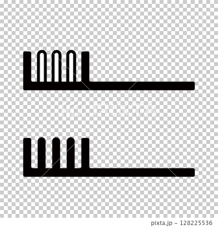 Toothbrush illustration set of 2 Toothbrush illustration set of 2 128225536