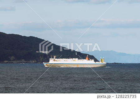 【東京九州フェリーはまゆう新門司行　土佐清水沖を航行　RORO船】 128225735