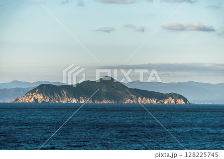 【東京九州フェリーはまゆう新門司行　高知県沖を航行　鵜来島】 128225745