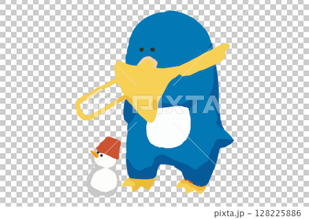 演奏長號的企鵝銅管樂隊 128225886