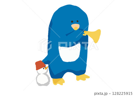 トランペット吹きのペンギン　吹奏楽 128225915