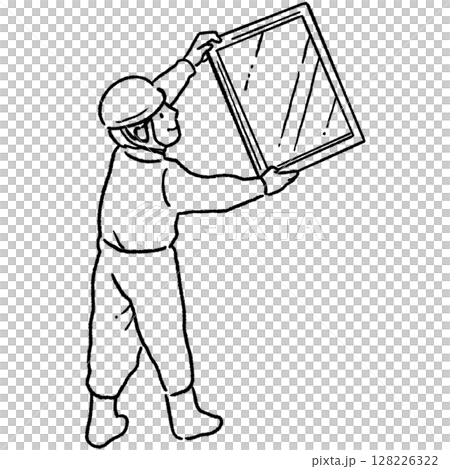 工人安裝窗戶_線圖.png 128226322