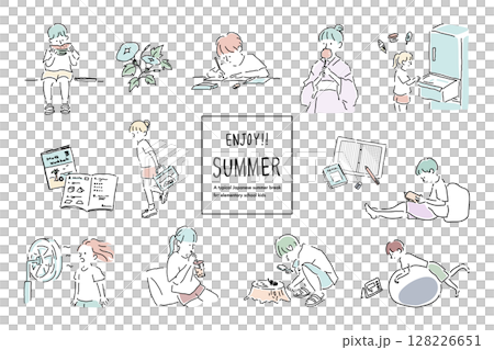 這就是日本的暑假！小學生暑假插畫集 128226651