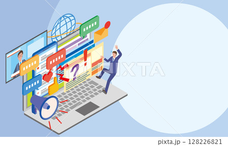 情報過多のイメージイラスト 128226821