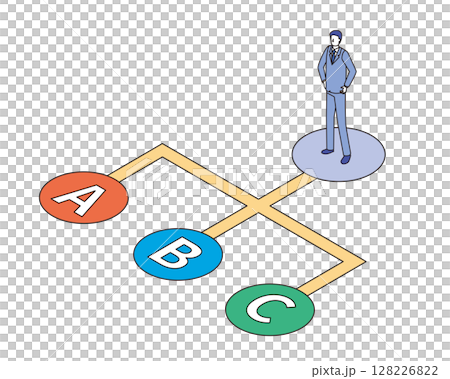 Man choosing the path Man choosing the path 128226822