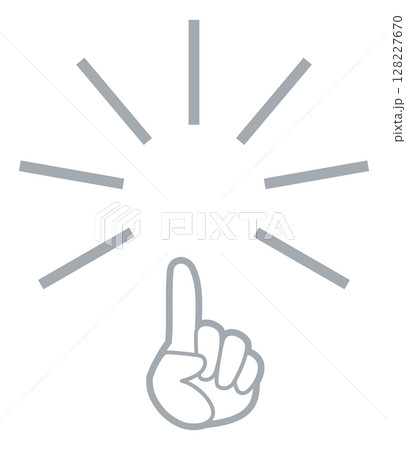指差しをする手のイラスト 128227670