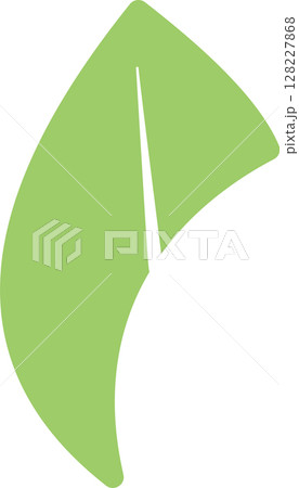 Minimalist vector illustration of a green leaf with a central vein, symbolizing nature, growth, and environmental awareness, isolated on a white background Minimalist vector illustration of a green leaf with a central vein, symbolizing nature, growth, and environmental awareness, isolated on a white background 128227868