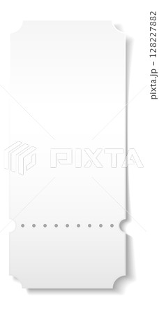 Blank white ticket with perforation casting shadow is isolated on white background, perfect for adding your own design, text, price, or other information Blank white ticket with perforation casting shadow is isolated on white background, perfect for adding your own design, text, price, or other information 128227882
