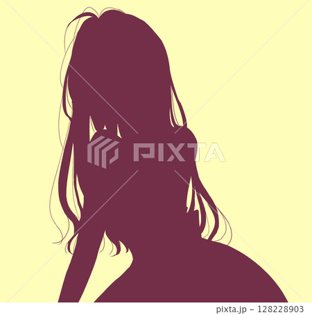 ロングヘアのセクシーな女性 128228903