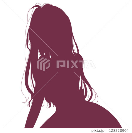 ロングヘアのセクシーな女性 128228904
