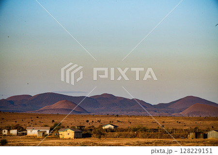 Mount Kilimanjaro Landscapes Highway Road Kimana Emali Oloitokitok Kenya Tanzania 128229151