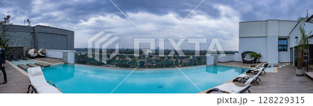 Swimming pool nature landscapes outdoors park panoramic scenic views Kenya East Africa 128229315