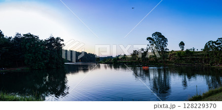 Kenya Landscapes Panoramic Scenic Views Fields Meadows Great Rift Valley 128229370