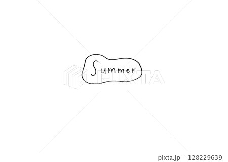 シンプルな夏のロゴ 128229639