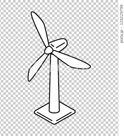 シンプルな風車のアイソメイラスト ベクター シンプルな風車のアイソメイラスト ベクター 128229799