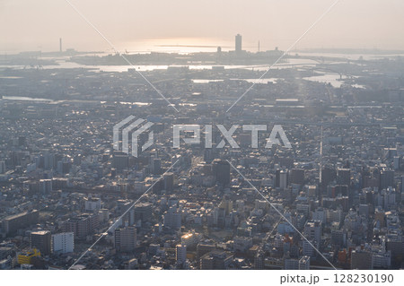 《大阪府》大阪都市風景・都心の夕景 《大阪府》大阪都市風景・都心の夕景 128230190
