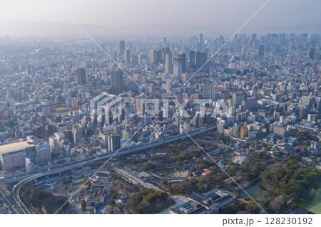 《大阪府》大阪都市風景・都心の夕景 128230192
