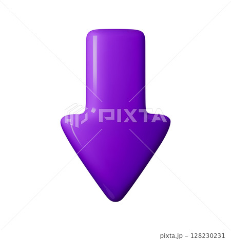 Vibrant 3D purple arrow vector illustration, perfect for web design icons and digital interfaces. Eye-catching color adds modern flair to presentations and infographics. 128230231