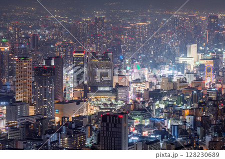 《大阪府》大阪都市夜景・都心の摩天楼 128230689