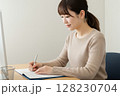 パソコンで作業する女性 128230704