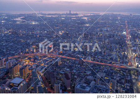 《大阪府》大阪都市夜景・都心の夜景 《大阪府》大阪都市夜景・都心の夜景 128231084