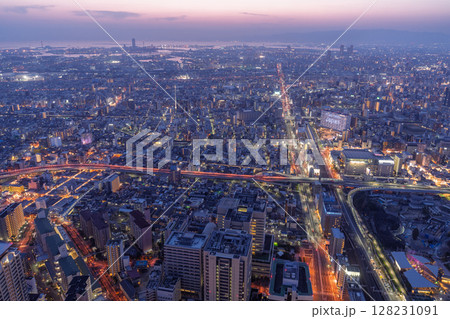 《大阪府》大阪都市夜景・都心の夜景 128231091