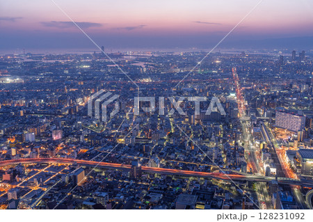 《大阪府》大阪都市夜景・都心の夜景 128231092