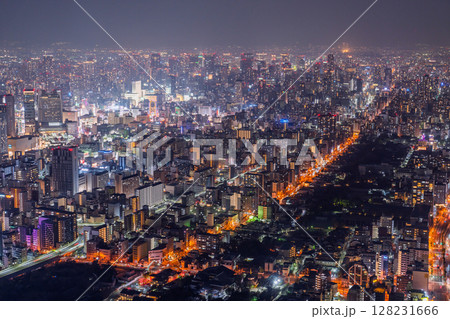 《大阪府》大阪都市夜景・都心の摩天楼 128231666