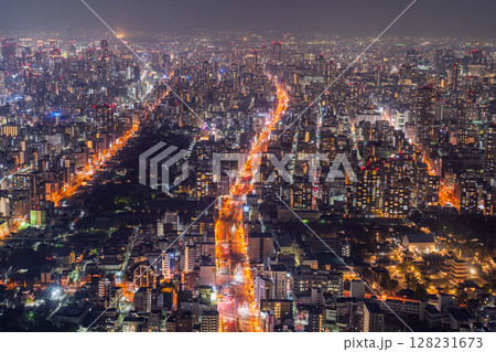 《大阪府》大阪都市夜景・都心の摩天楼 128231673