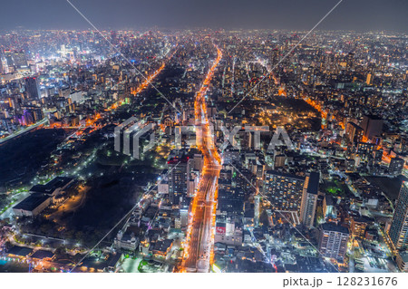 《大阪府》大阪都市夜景・都心の摩天楼 《大阪府》大阪都市夜景・都心の摩天楼 128231676