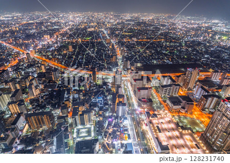 《大阪府》大阪都市夜景・都心の夜景 128231740