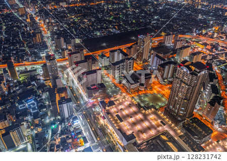《大阪府》大阪都市夜景・都心の夜景 128231742