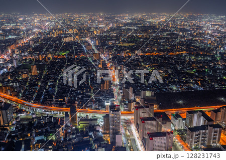《大阪府》大阪都市夜景・都心の夜景 128231743