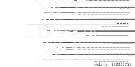 Minimal Wavy and Straight Line Composition on White 128231755