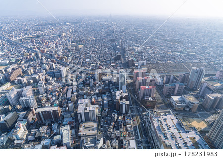 《大阪府》大阪都市風景・都心の夕景 128231983