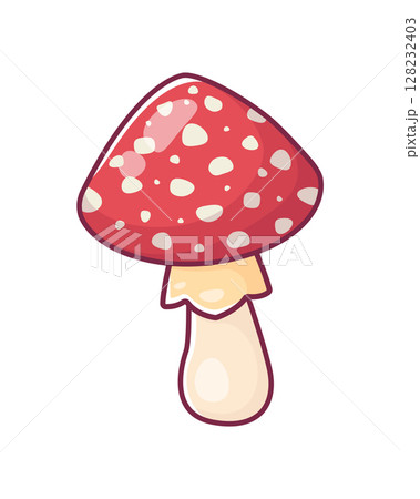 Cute cartoon mushroom. Hand drawing. Vector illustration Cute cartoon mushroom. Hand drawing. Vector illustration 128232403