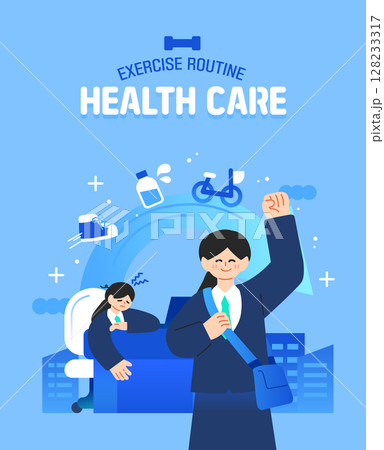 Well-being Health Life Illustration Well-being Health Life Illustration 128233317
