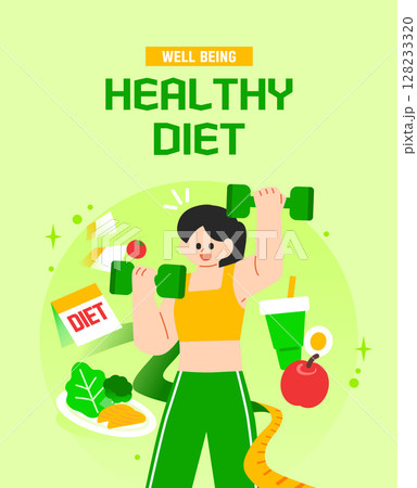 Well-being Health Life Illustration  128233320