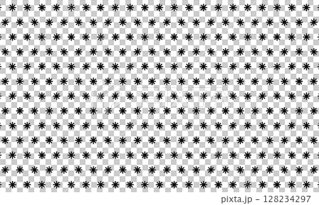 角が丸い太い米マークが並ぶドット柄 128234297