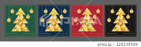 Merry Christmas and Happy New Year. A holiday greeting template for postcards, banners and flyers. A set of color options Merry Christmas and Happy New Year. A holiday greeting template for postcards, banners and flyers. A set of color options 128234509