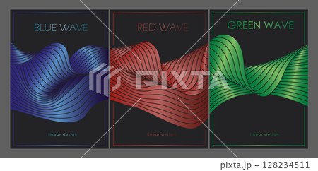 Colorful pattern of wavy lines. Template for interior design, packaging, social networks. An idea for creative design Colorful pattern of wavy lines. Template for interior design, packaging, social networks. An idea for creative design 128234511